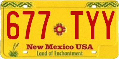 NM license plate 677TYY