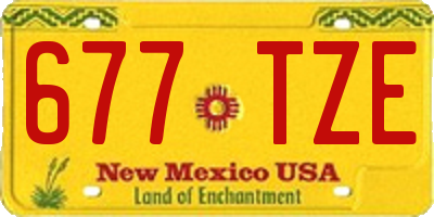 NM license plate 677TZE