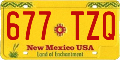 NM license plate 677TZQ