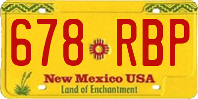NM license plate 678RBP