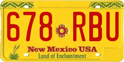 NM license plate 678RBU