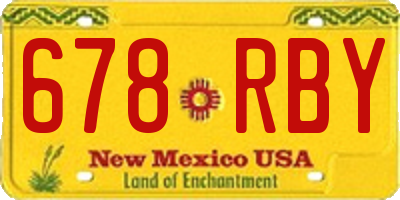 NM license plate 678RBY