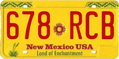 NM license plate 678RCB