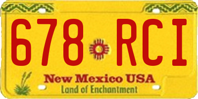 NM license plate 678RCI