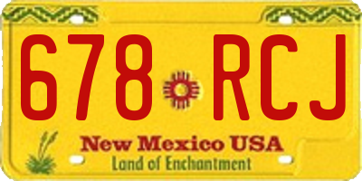 NM license plate 678RCJ