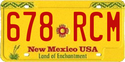 NM license plate 678RCM