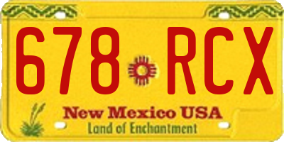 NM license plate 678RCX