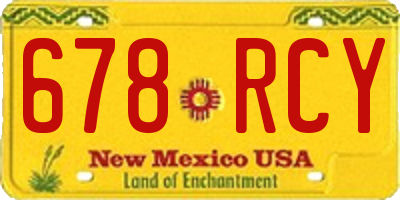 NM license plate 678RCY