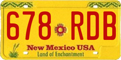 NM license plate 678RDB