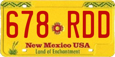 NM license plate 678RDD