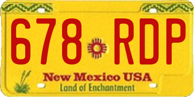 NM license plate 678RDP