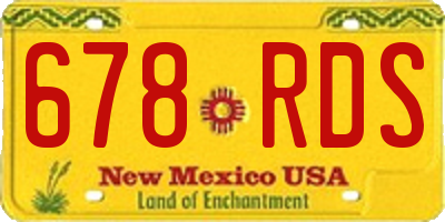 NM license plate 678RDS