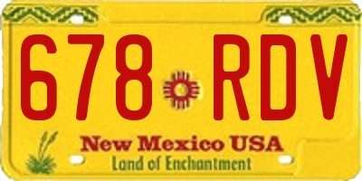 NM license plate 678RDV