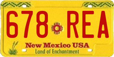 NM license plate 678REA