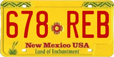NM license plate 678REB
