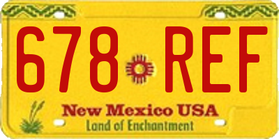 NM license plate 678REF