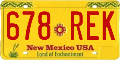 NM license plate 678REK