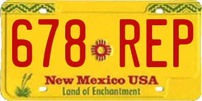 NM license plate 678REP