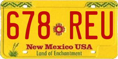 NM license plate 678REU