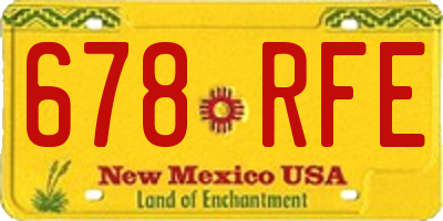 NM license plate 678RFE