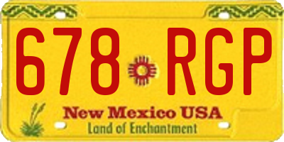 NM license plate 678RGP