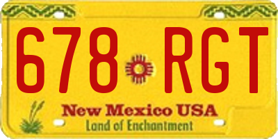 NM license plate 678RGT