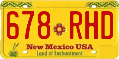 NM license plate 678RHD