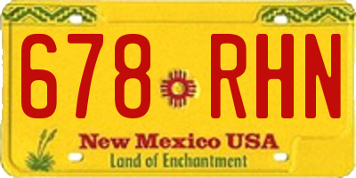 NM license plate 678RHN