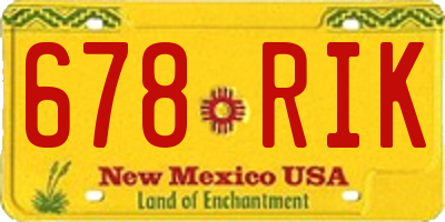 NM license plate 678RIK
