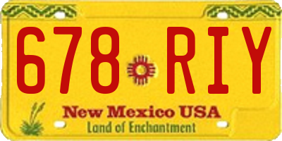 NM license plate 678RIY
