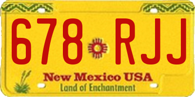 NM license plate 678RJJ