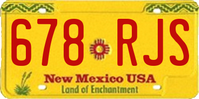 NM license plate 678RJS