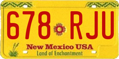 NM license plate 678RJU