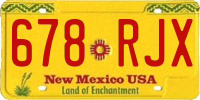 NM license plate 678RJX