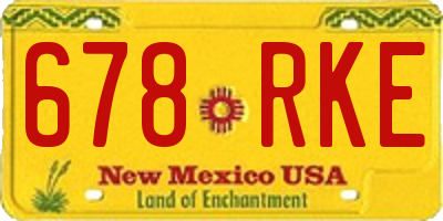 NM license plate 678RKE