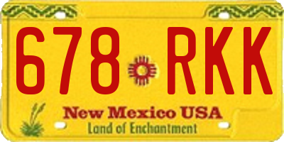 NM license plate 678RKK