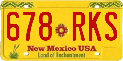 NM license plate 678RKS