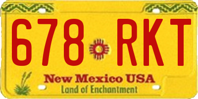 NM license plate 678RKT