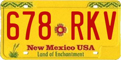 NM license plate 678RKV