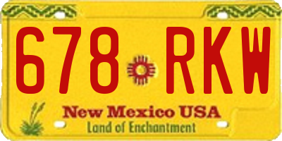 NM license plate 678RKW