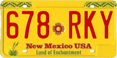 NM license plate 678RKY