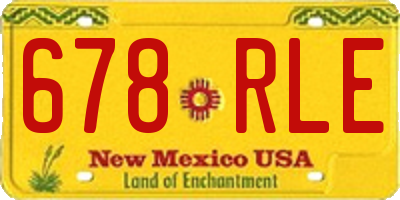 NM license plate 678RLE