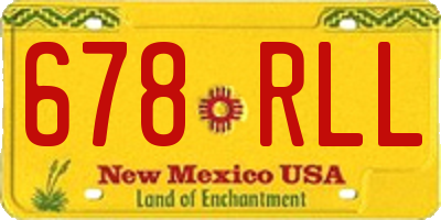 NM license plate 678RLL