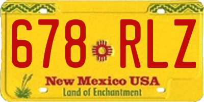 NM license plate 678RLZ
