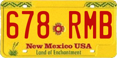 NM license plate 678RMB