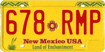 NM license plate 678RMP