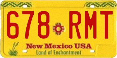 NM license plate 678RMT