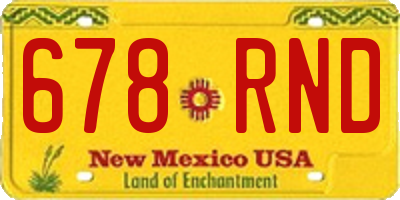 NM license plate 678RND