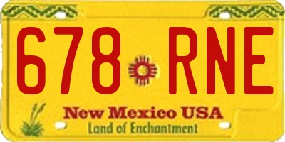 NM license plate 678RNE