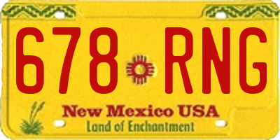 NM license plate 678RNG
